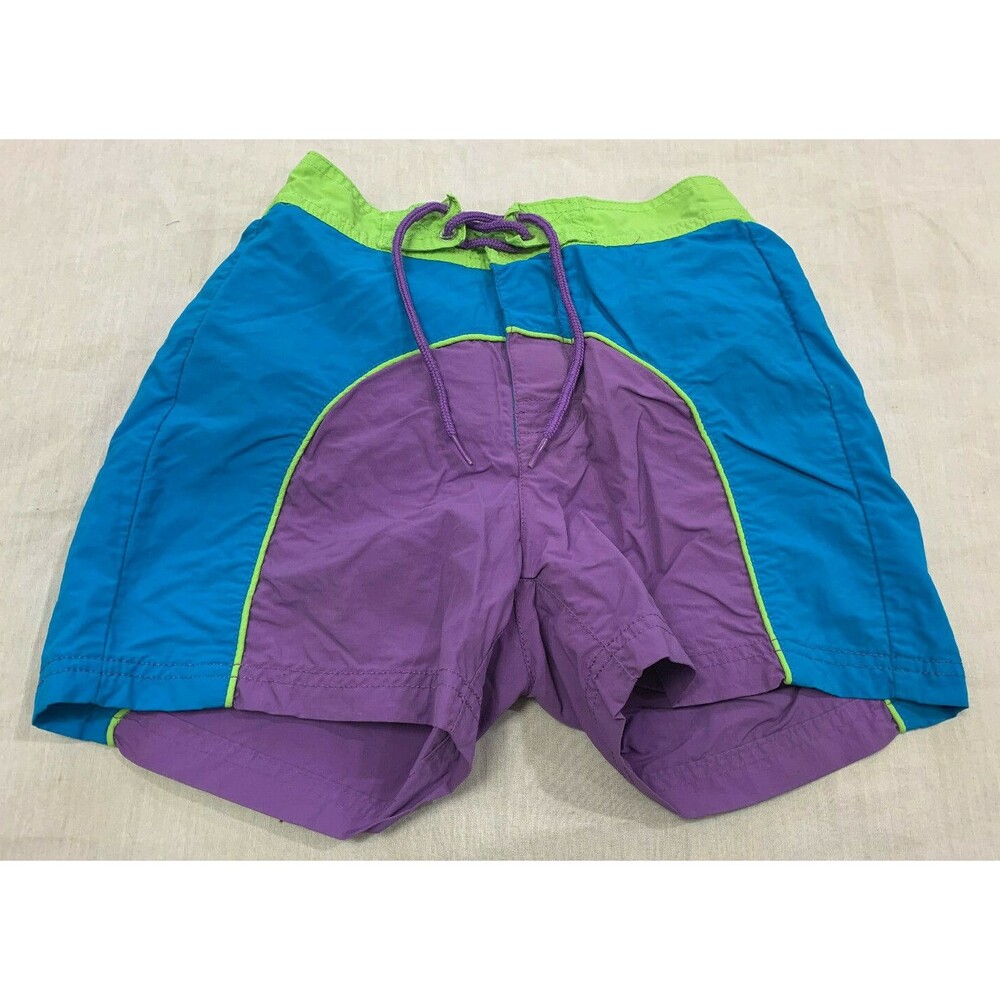 LANDS END BOYS NYLON SWIM SHORTS SIZE 10